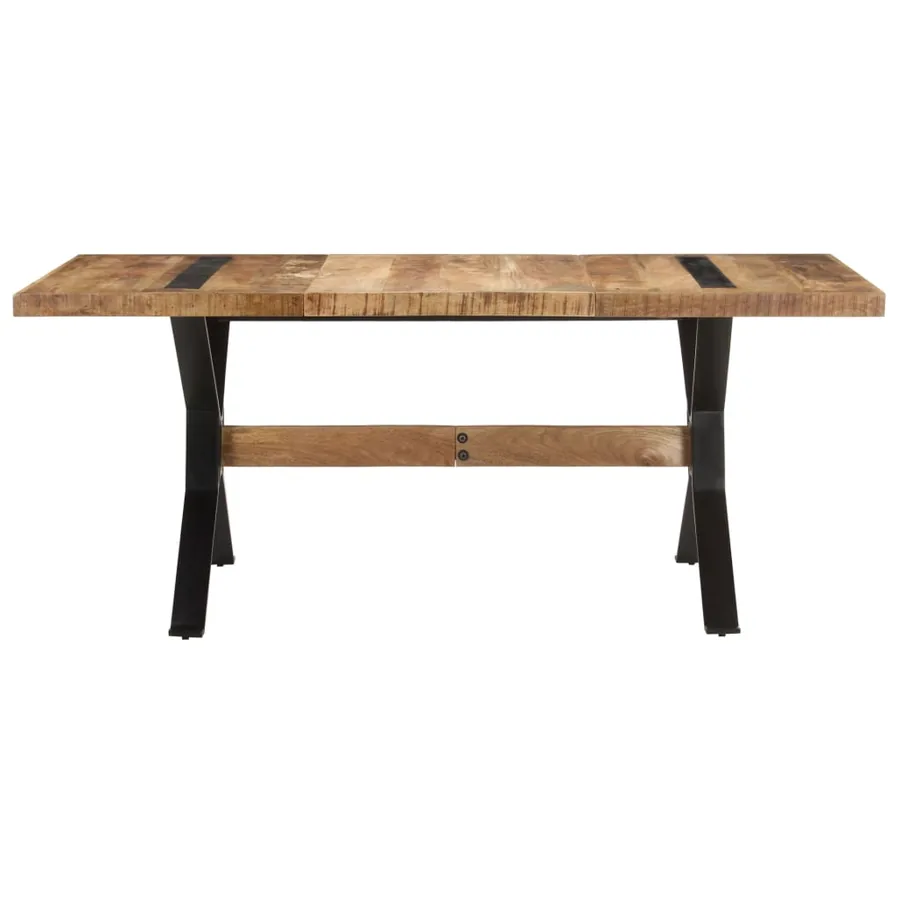 Table de salle à manger 180x90x76 cm Bois de manguier brut - 2