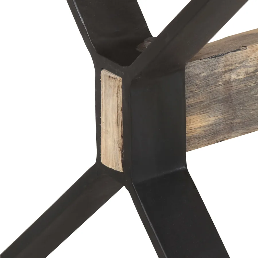 Table de salle à manger 180x90x76 cm Bois de manguier brut - 6