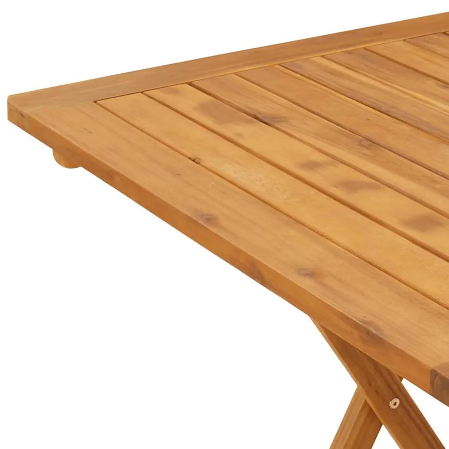 Table pliable de jardin 70x70x75 cm Bois d'acacia massif - 8