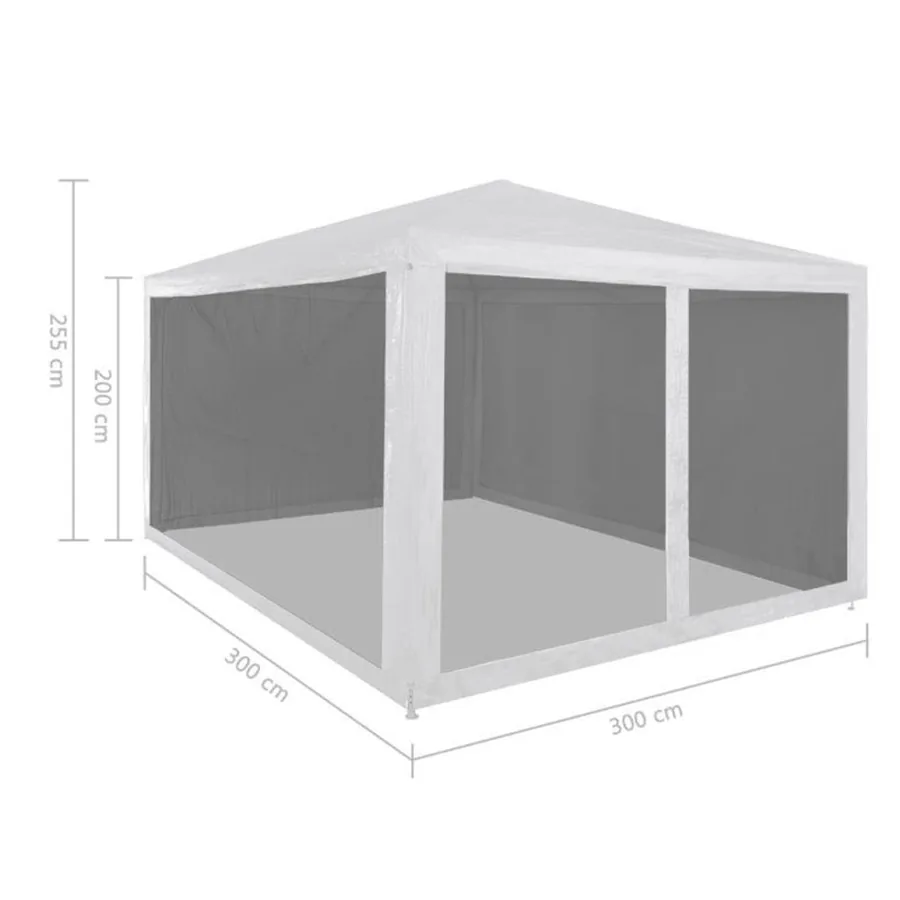 Tente de réception avec 4 parois en maille 3 x 3 m - 6