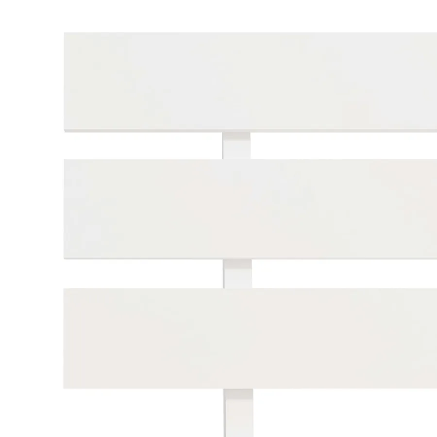 Cadre de lit sans matelas blanc 160x200 cm bois de pin massif - 6