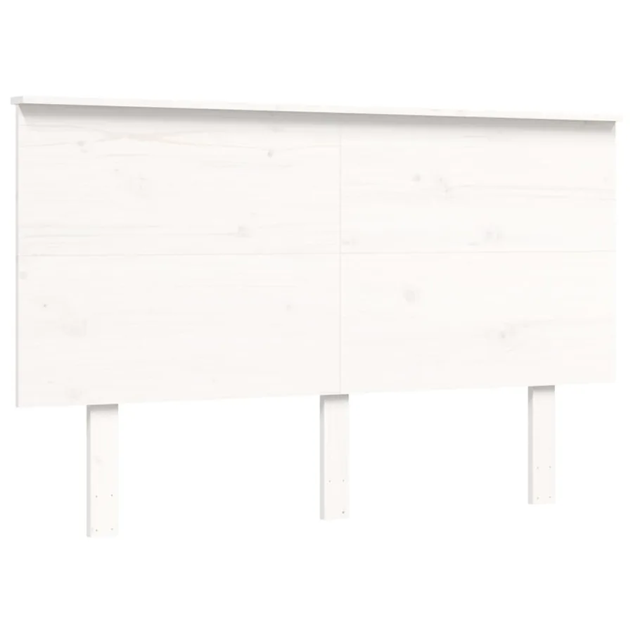 Cadre de lit sans matelas blanc 140x200 cm bois de pin massif - 8