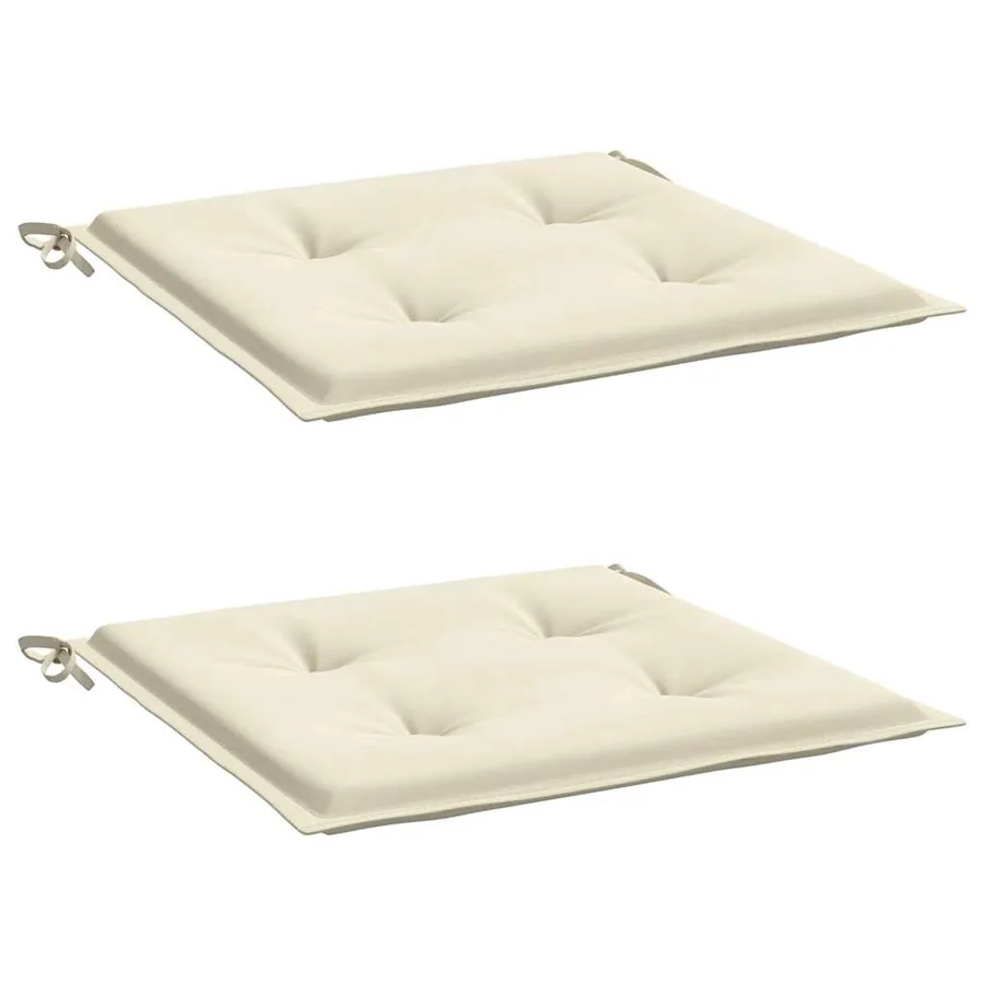 Coussins de chaise jardin lot de 2 crème 40x40x4cm tissu oxford - 3