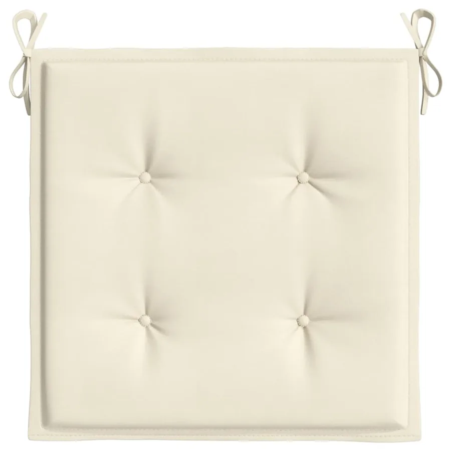 Coussins de chaise jardin lot de 2 crème 40x40x4cm tissu oxford - 6