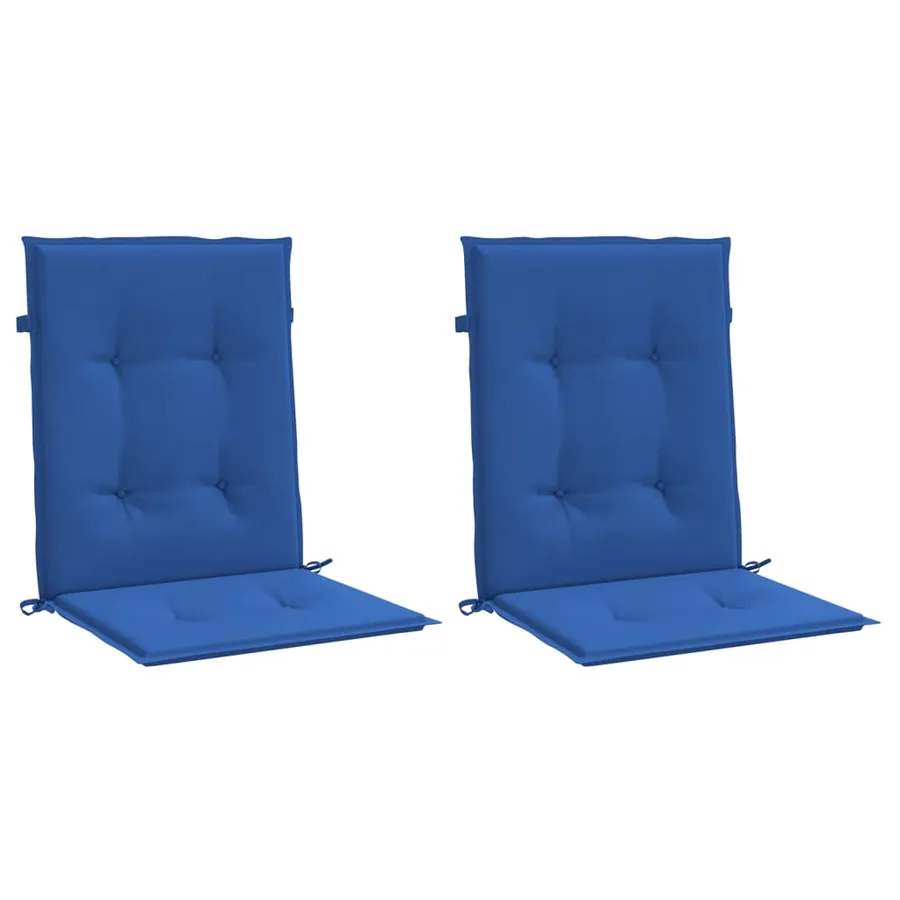 Coussins de chaise de jardin à dossier bas lot de 2 bleu royal - 3