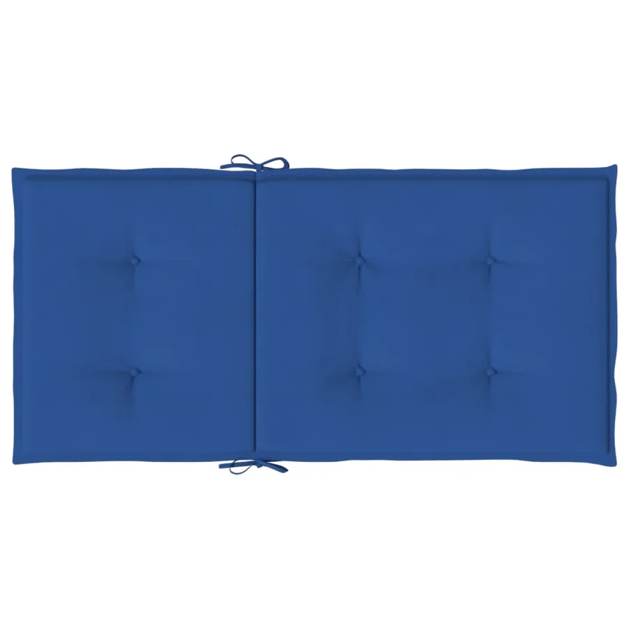 Coussins de chaise de jardin à dossier bas lot de 2 bleu royal - 6
