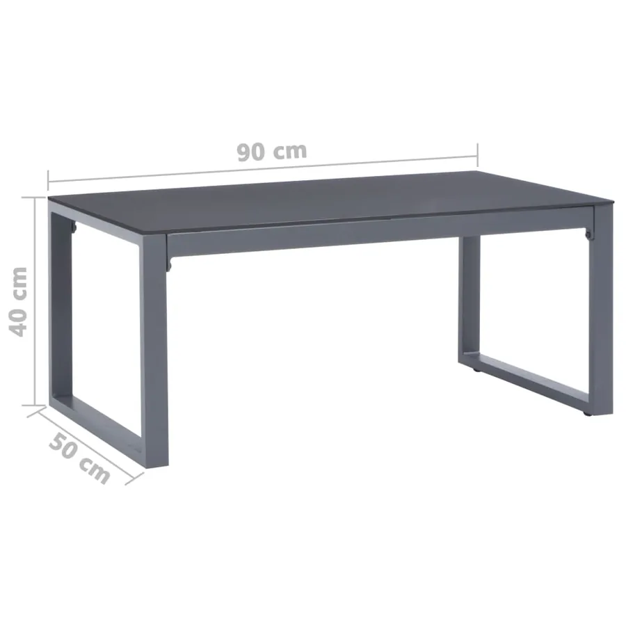 Table basse 90x50x40 cm Aluminium - 3