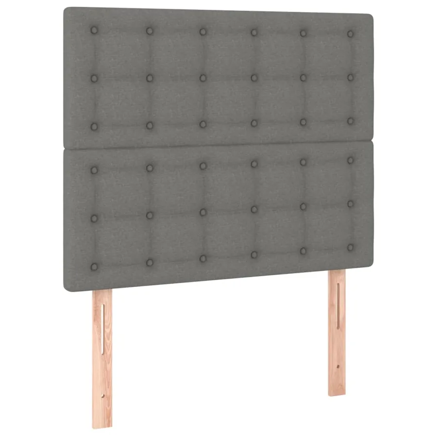 Sommier à lattes de lit et matelas et LED Gris foncé 100x200 cm - 7