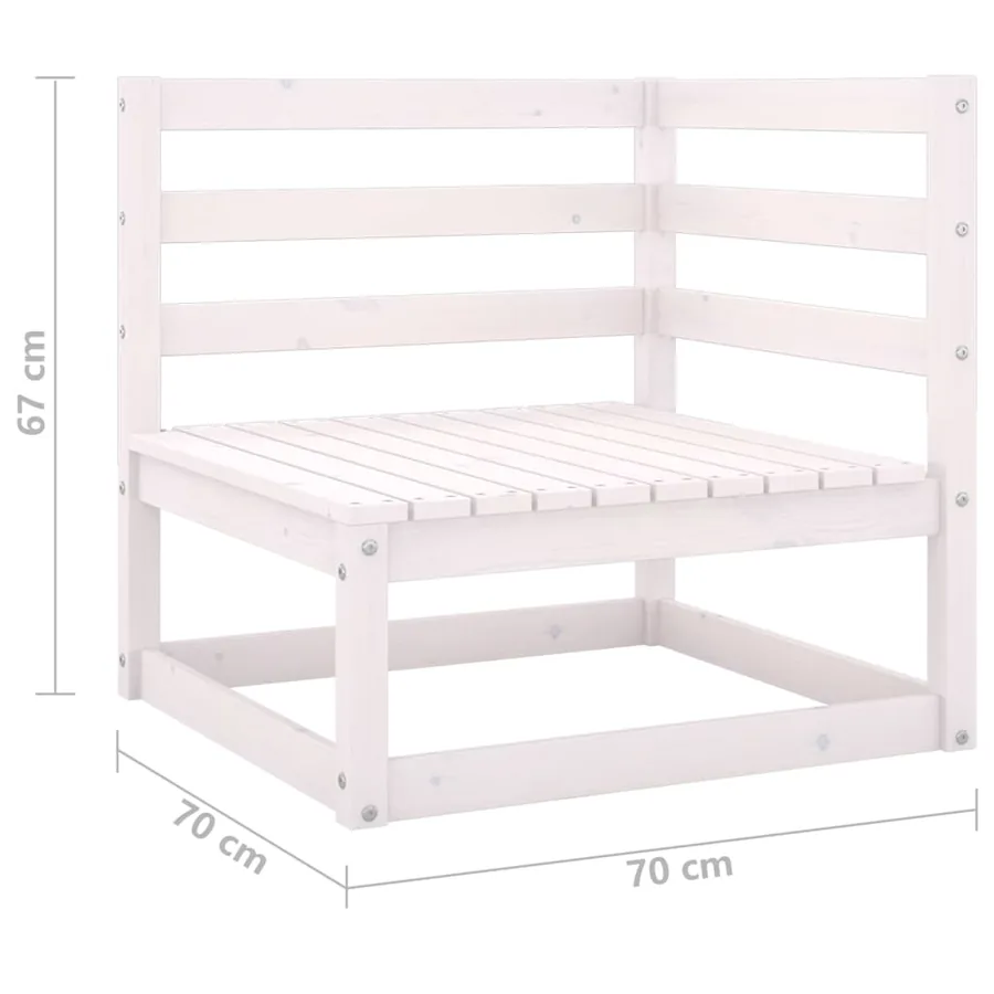 Salon de jardin 6 pcs avec coussins Bois de pin massif - 8