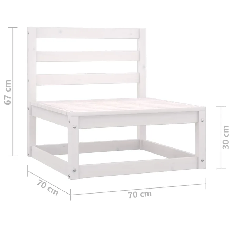 Salon de jardin 6 pcs avec coussins Bois de pin massif - 9
