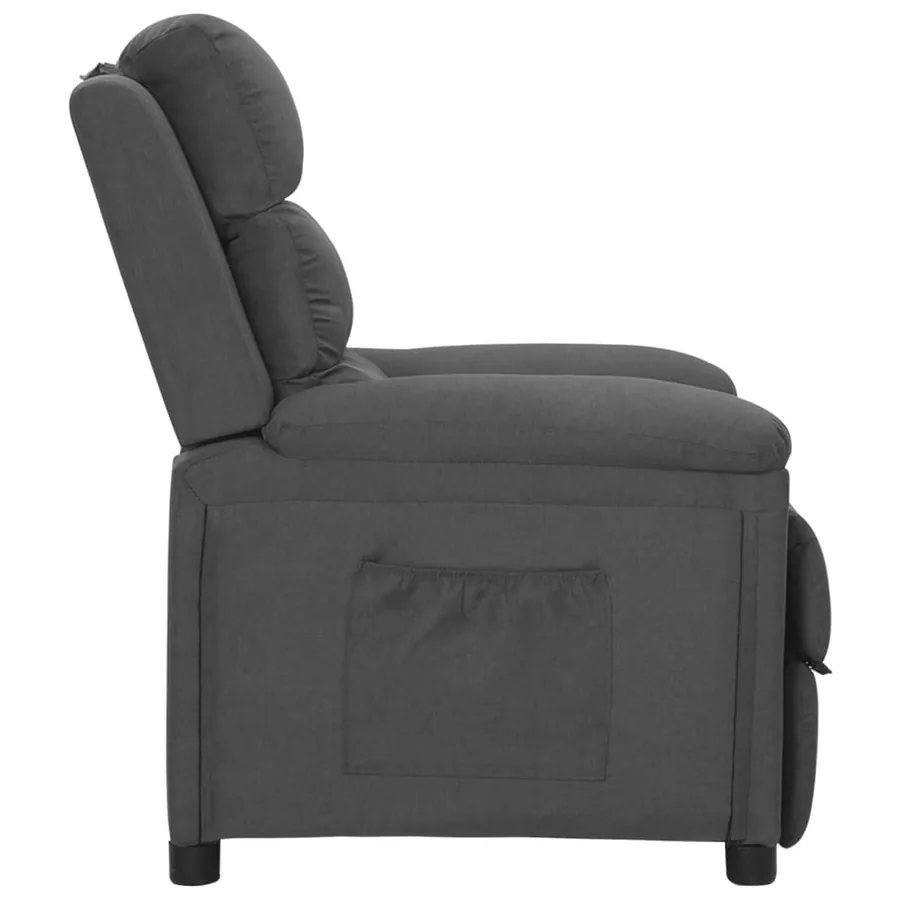 Fauteuil inclinable Gris foncé Tissu - 3