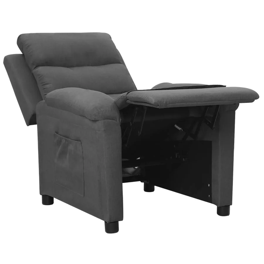 Fauteuil inclinable Gris foncé Tissu - 7