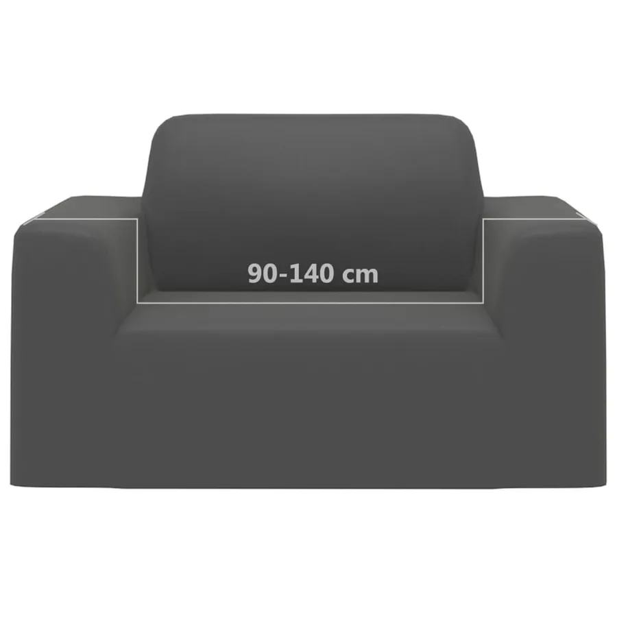 Housse extensible de canapé Anthracite Jersey de polyester - 6