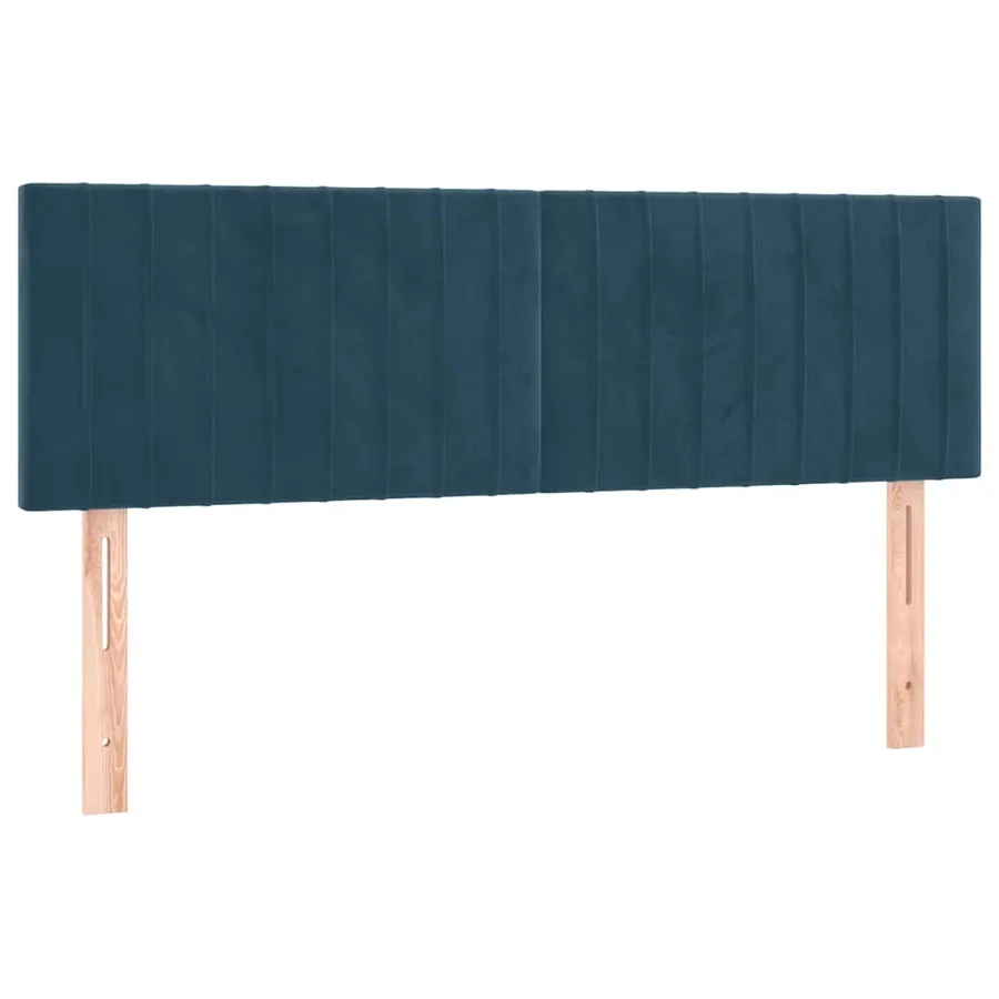 Têtes de lit Bleu foncé 144 x 5 x 78/88 cm Velours - 2