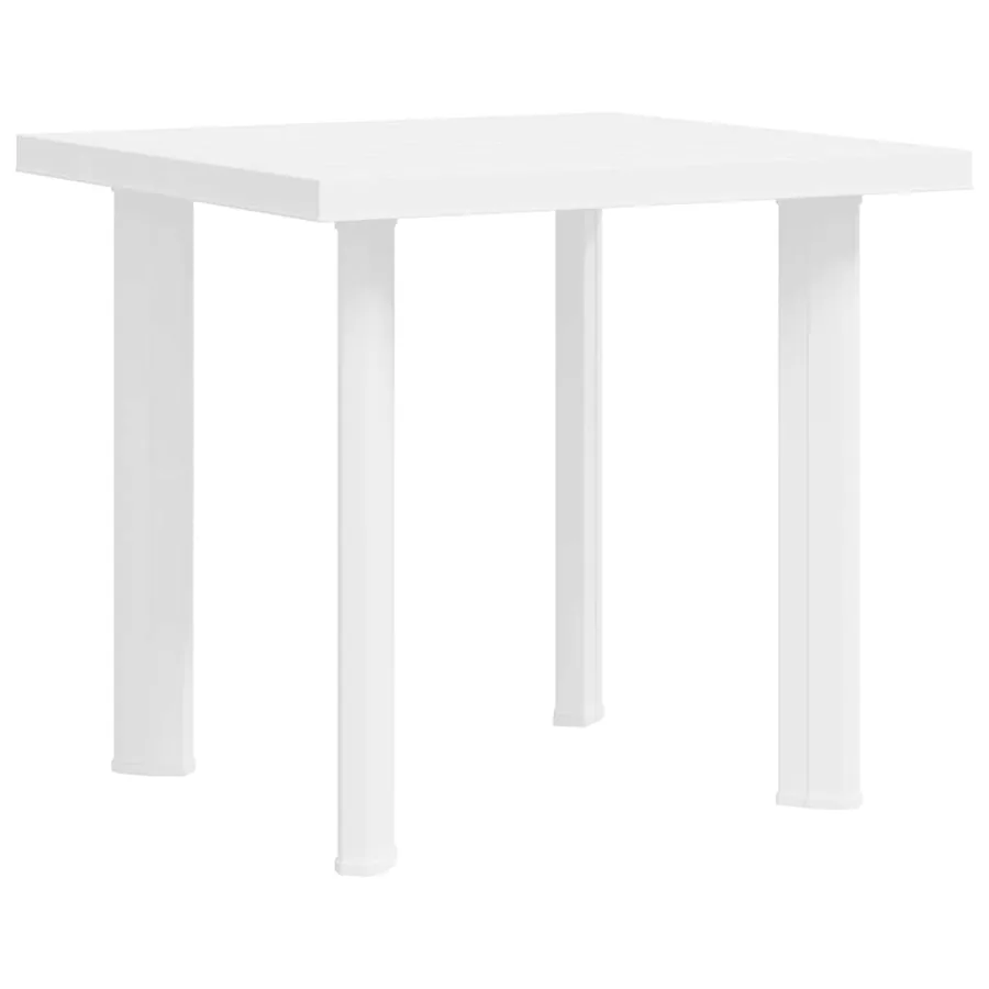 Table de jardin Blanc 80x75x72 cm Plastique - 7