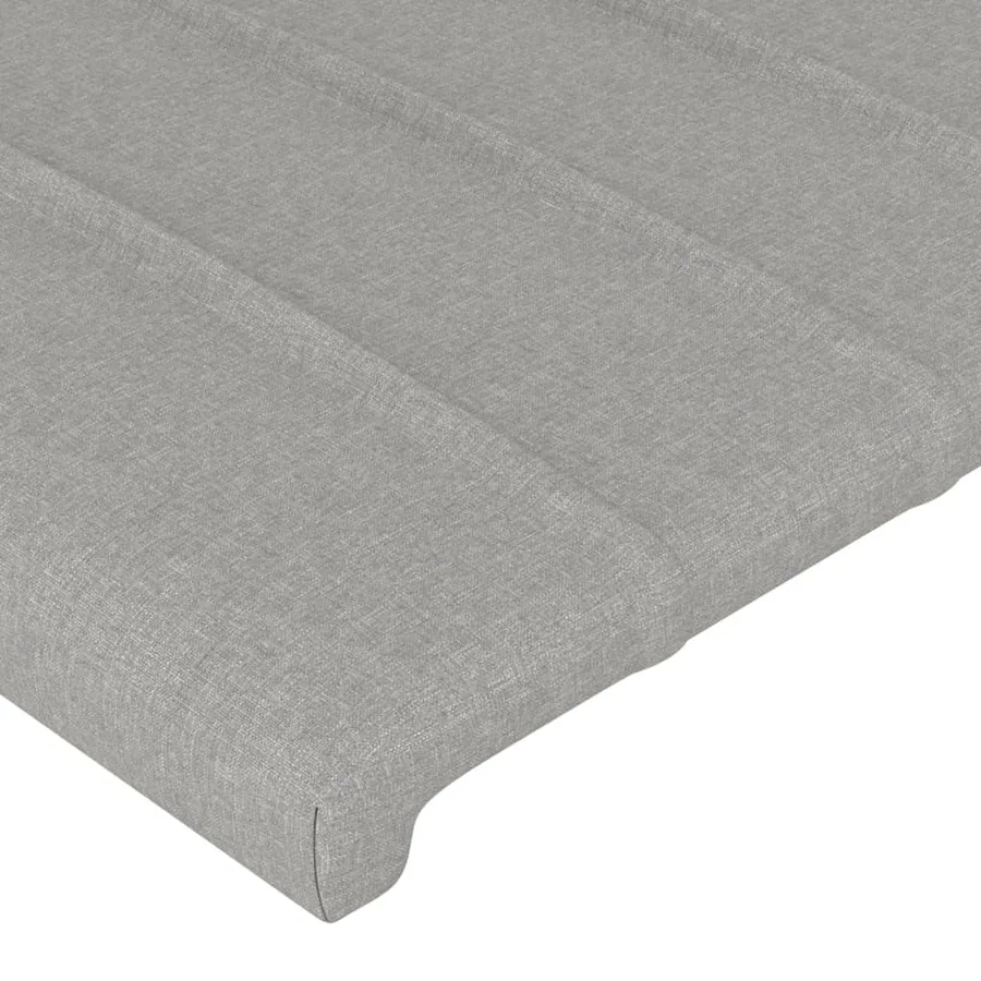Tête de lit Gris clair 100x5x78/88 cm Tissu - 4