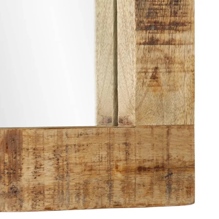 Miroir 70x50 cm bois de manguier massif et verre - 6