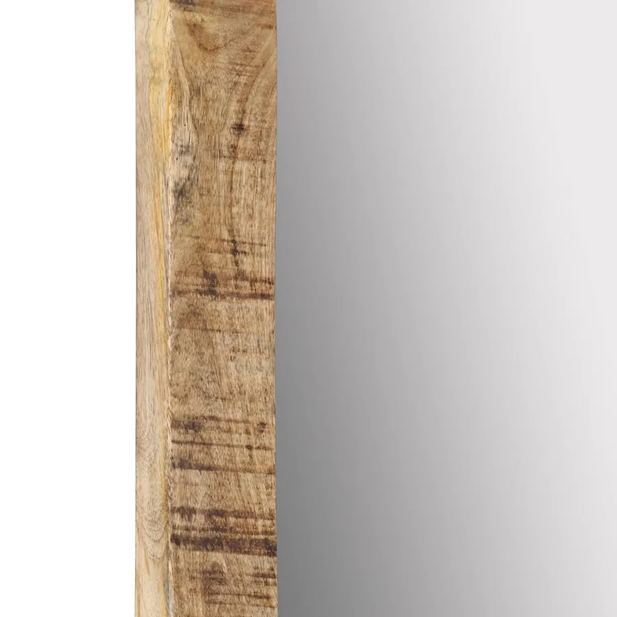 Miroir 70x50 cm bois de manguier massif et verre - 7