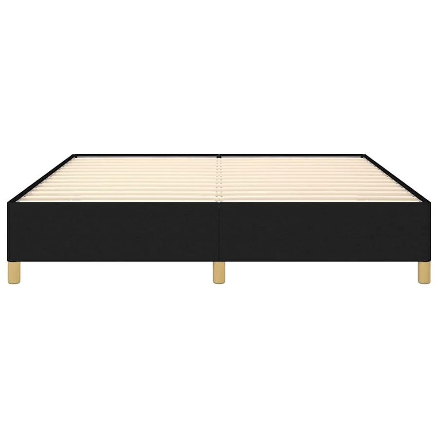 Cadre de lit sans matelas noir 160x200 cm tissu - 5