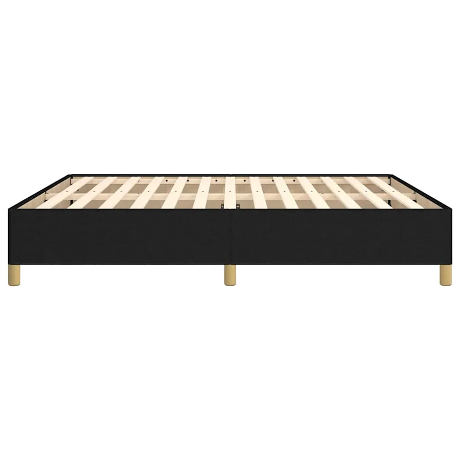 Cadre de lit sans matelas noir 160x200 cm tissu - 6