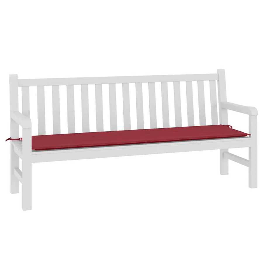 Coussin de banc de jardin rouge bordeaux 180x50x3 cm - 3