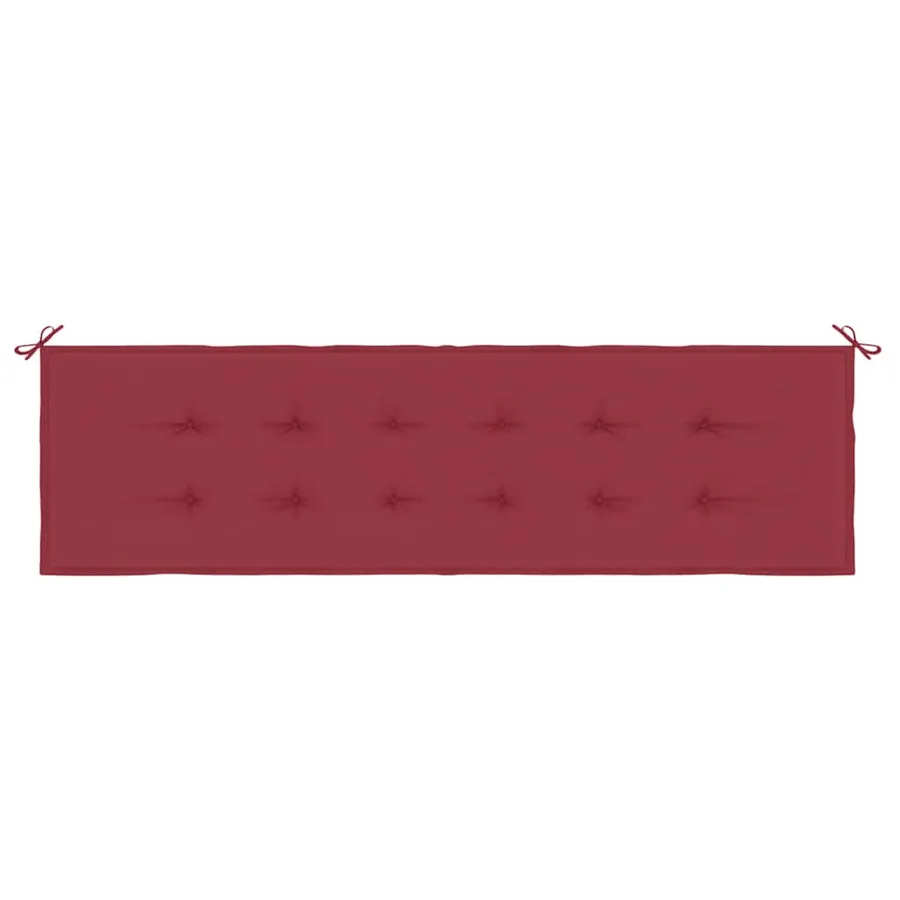 Coussin de banc de jardin rouge bordeaux 180x50x3 cm - 4