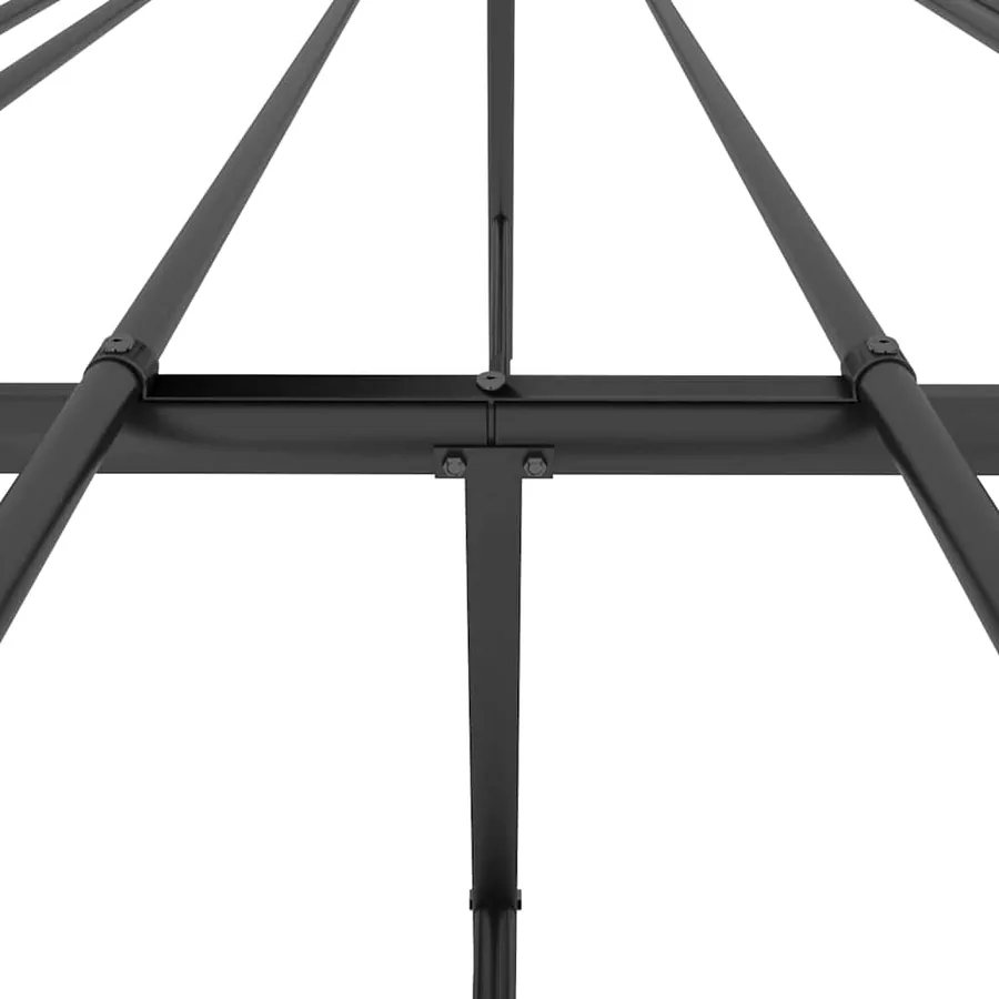 Cadre de lit métal sans matelas noir 140x190 cm - 7