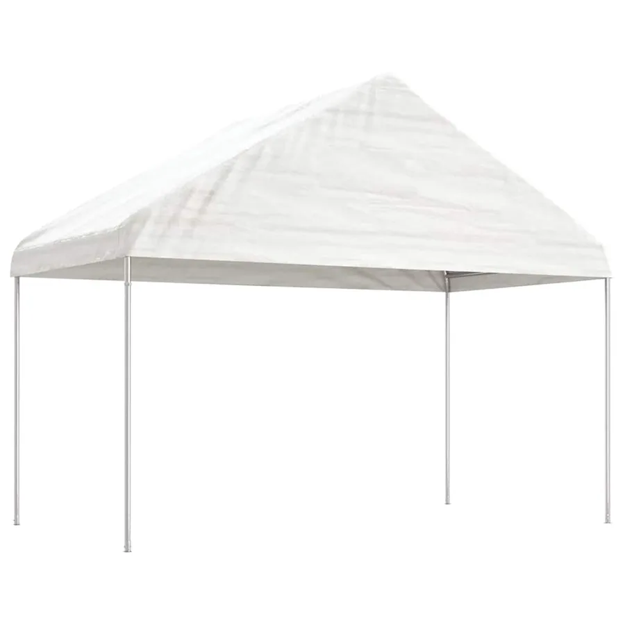 Belvédère avec toit blanc 15,61x4,08x3,22 m polyéthylène - 2
