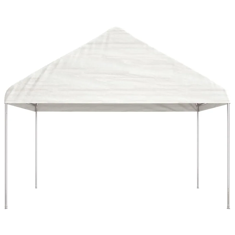 Belvédère avec toit blanc 15,61x4,08x3,22 m polyéthylène - 3