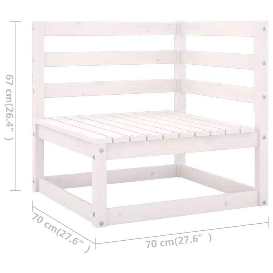 Salon de jardin 8 pcs avec coussins Bois de pin massif - 9