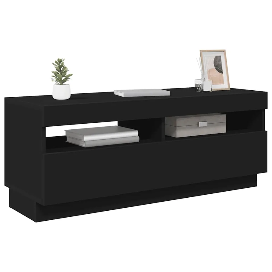 Meuble TV avec lumières LED noir 100x35x40 cm - 16