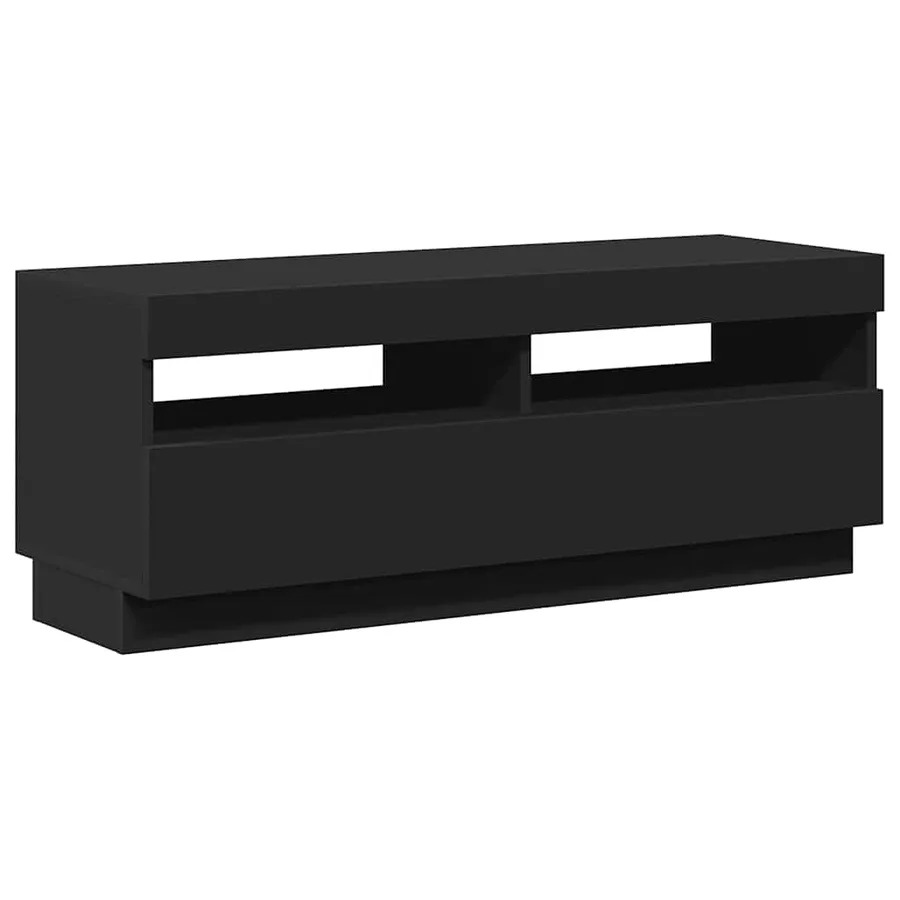 Meuble TV avec lumières LED noir 100x35x40 cm - 7