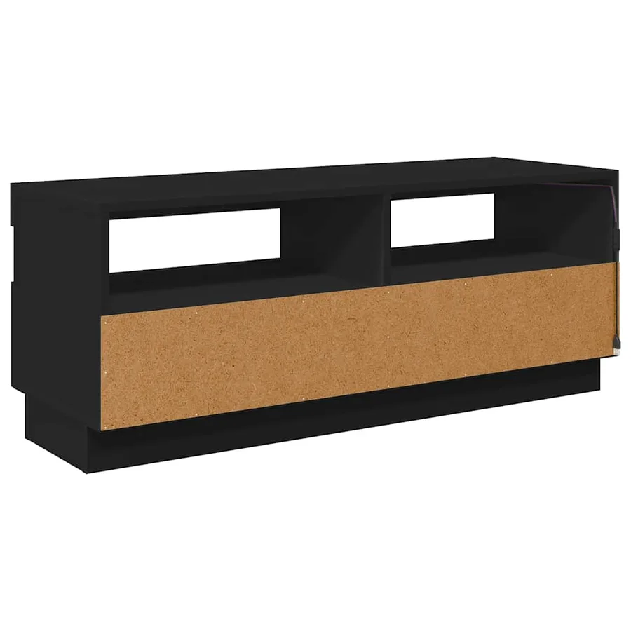 Meuble TV avec lumières LED noir 100x35x40 cm - 8