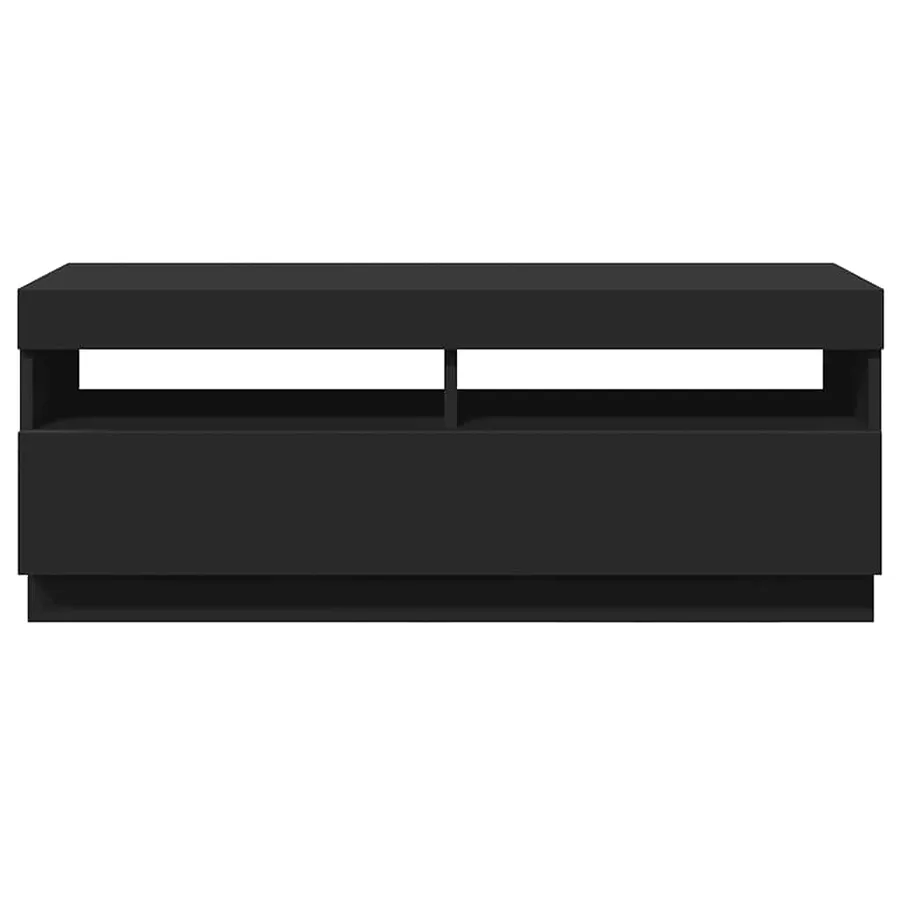 Meuble TV avec lumières LED noir 100x35x40 cm - 9