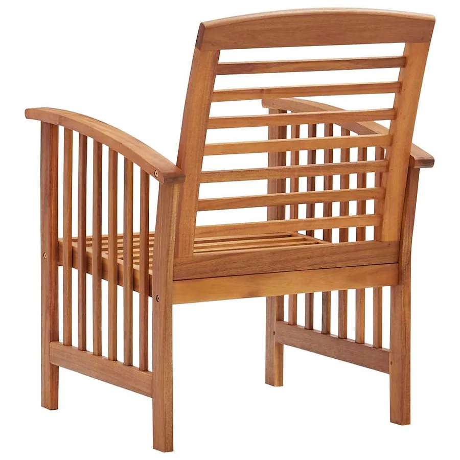 Chaises de jardin lot de 2 Bois d'acacia massif - 7