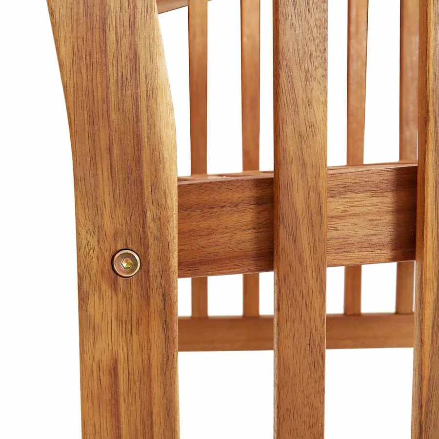 Chaises de jardin lot de 2 Bois d'acacia massif - 9