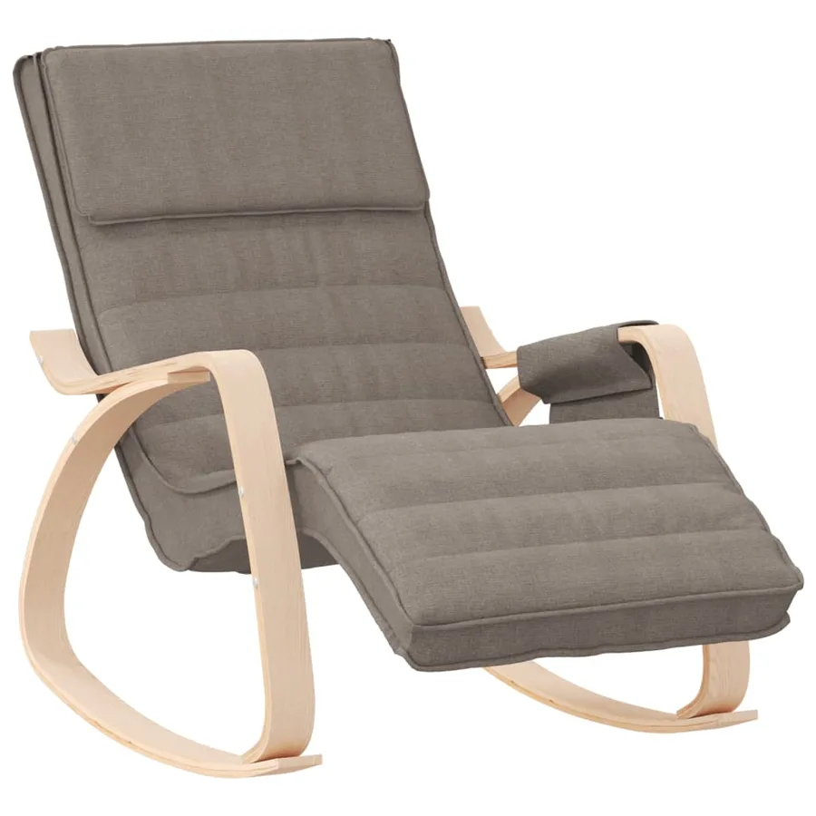 Chaise à bascule Taupe Tissu - 2