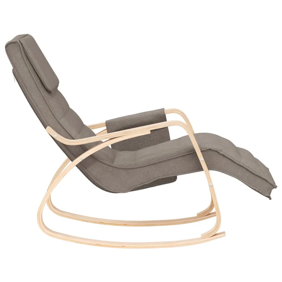 Chaise à bascule Taupe Tissu - 4