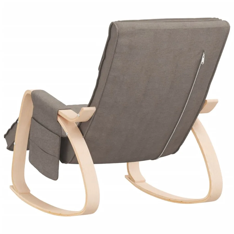 Chaise à bascule Taupe Tissu - 5