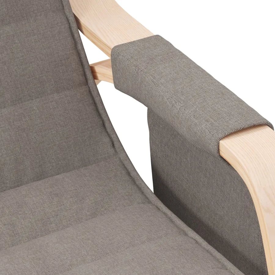Chaise à bascule Taupe Tissu - 6