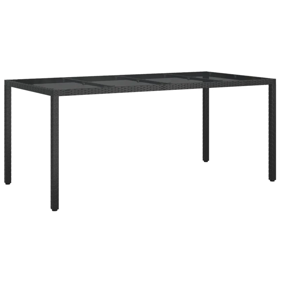 Ensemble à manger jardin 9pcs et coussins noir résine tressée - 7