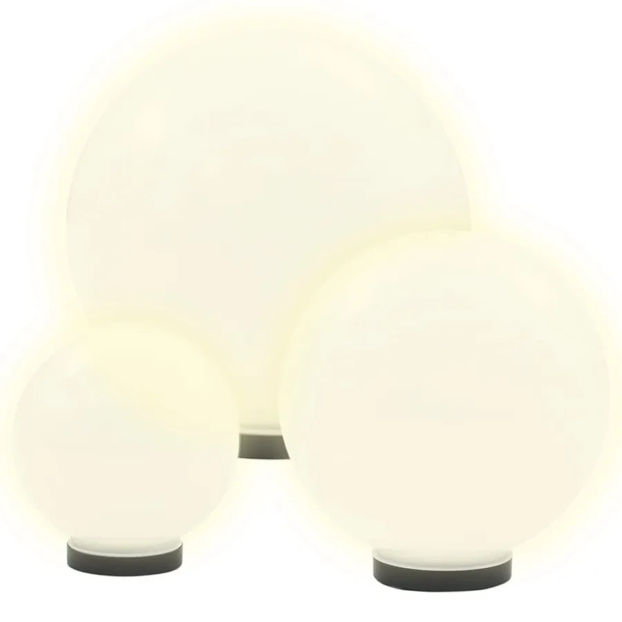 Jeu de lampe boule à LED 3 pcs PMMA sphérique 20/30/40 cm - 3