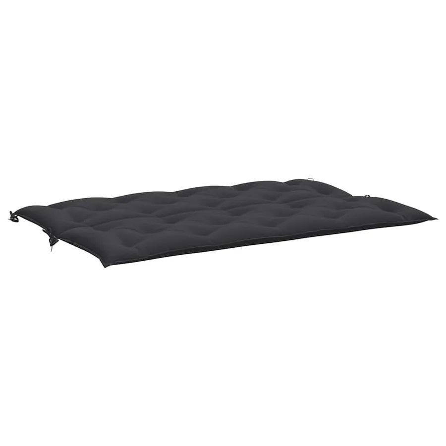 Coussin de banc de jardin noir 150x(50+50)x7 cm tissu oxford - 4