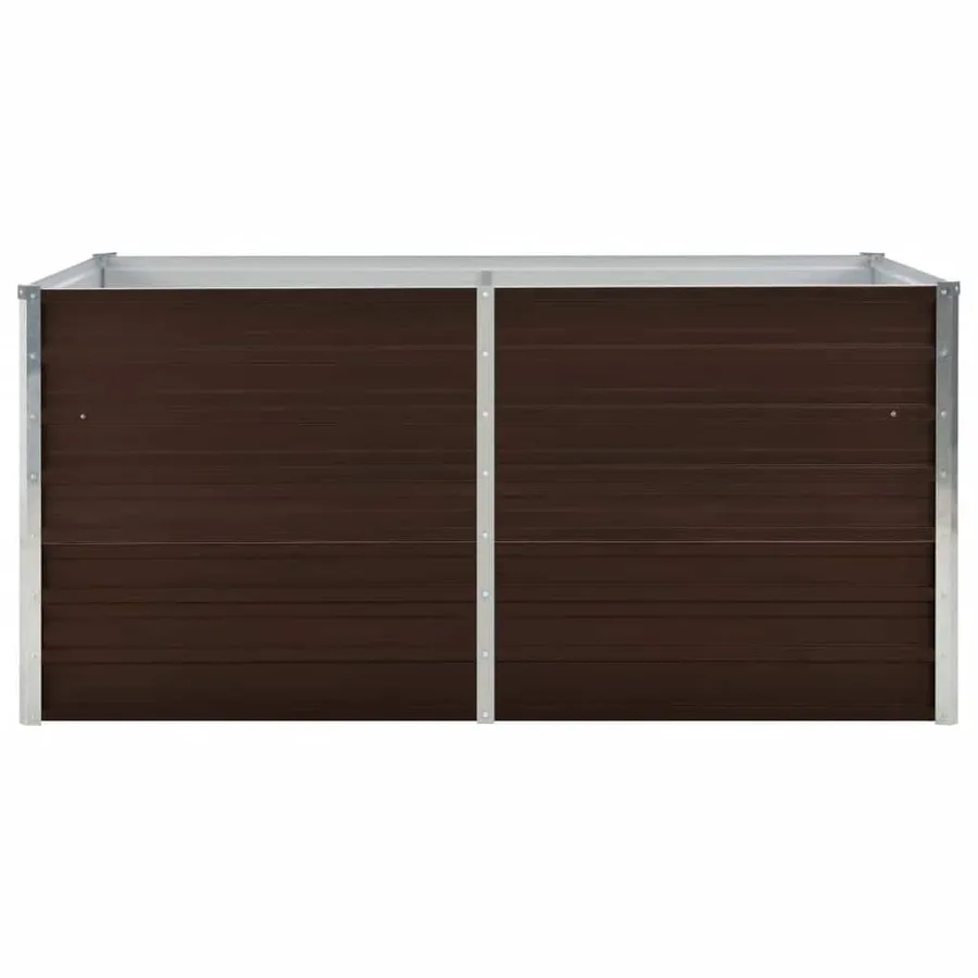 Jardinière surélevée Marron 160x80x77 cm Acier galvanisé - 4