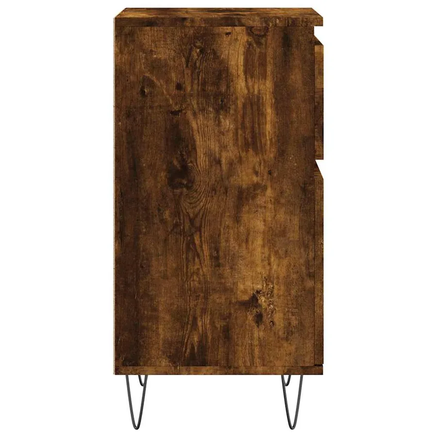 Buffet chêne fumé 40x35x70 cm bois d'ingénierie - 6