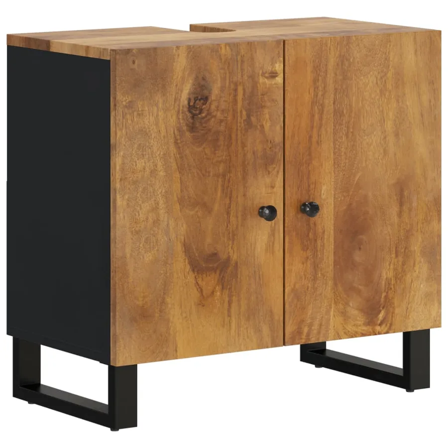 Meuble d'évier 62x33x58 cm bois de manguier et d'ingénierie - 2