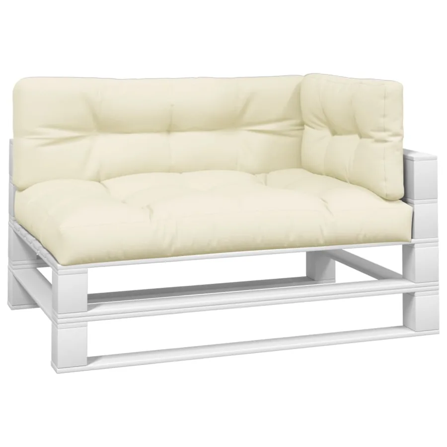 Coussins de palette lot de 3 crème tissu - 3