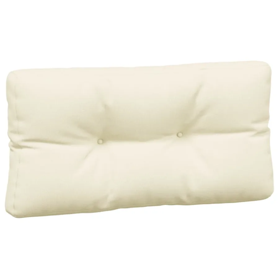 Coussins de palette lot de 3 crème tissu - 5