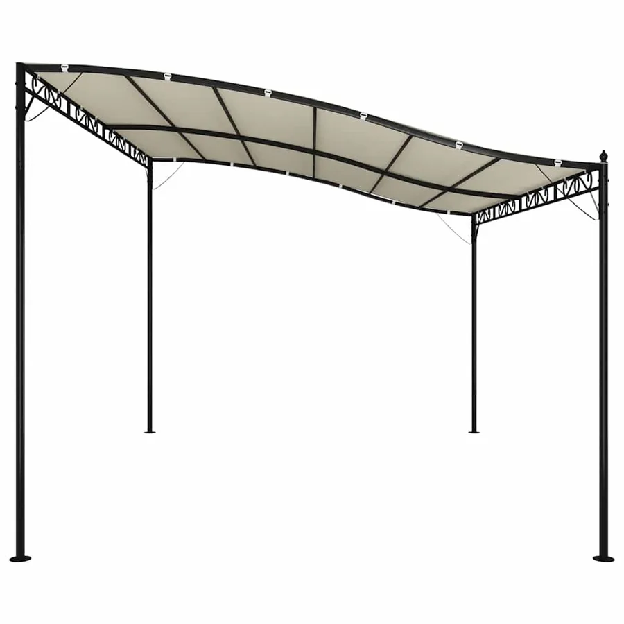 Auvent crème 4x3 m 180 g/m² tissu et acier - 5