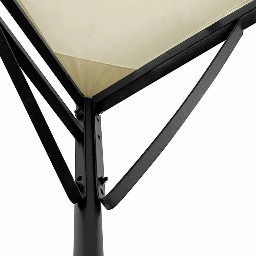 Auvent crème 4x3 m 180 g/m² tissu et acier - 8